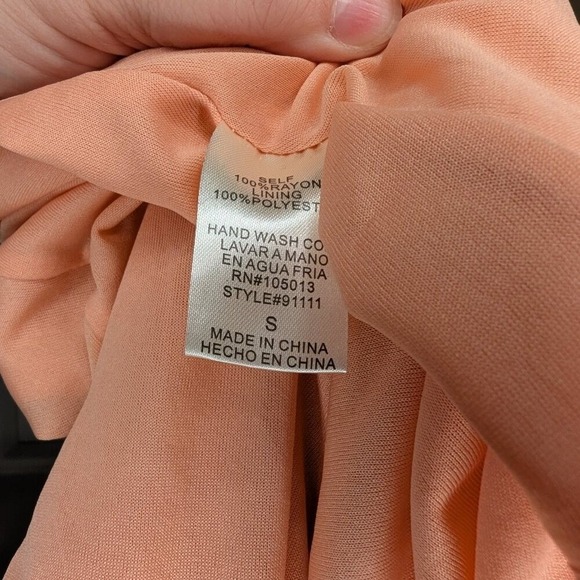 Altar'd State Dress Women's Size Small Peach Lace Crochet Lined - Picture 8 of 8